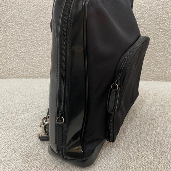 Authentic Pre-Owned Gucci Black Bamboo Backpack Bag Vinatge - Picture 4 of 16